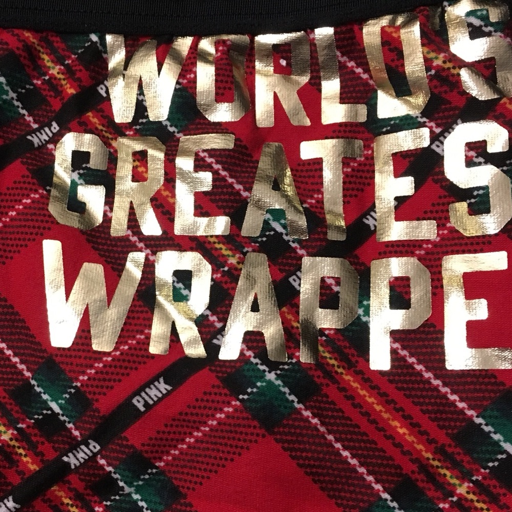 Victoria’s Secret Pink”Worlds Greatest Wrapper”Logo Boyshorts NWT - Picture 6 of 7